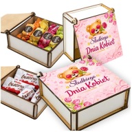 Prezent na Dzień Kobiet dla dziewczyny do szkoły pudełko na CZEKOLADKI BOX
