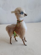 LAMA - piękna oryginalna ozdoba z Peru - wysokość 16,5 cm