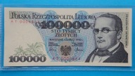 100000 zł 1990 nr AT 0000864,stan UNC