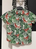 5 Koszula Primark dinozaury w liściach palm bawełna 4-5 lat 110 Cm
