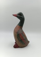 Piękna kaczka z drewna - szczegółowa - vintage - ręcznie praca Duża 24,5cm