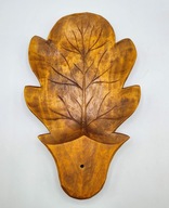 Półmisek liść ciekawa miseczka ŁADNA 27cm z drewna - ręczna praca