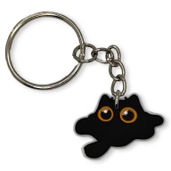 Brelok Latający Czarny Kotek KOT Zawieszka Prezent DO KLUCZY Słodki