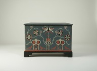 Ręcznie malowana drewniana skrzynia Kufer Skrzynia posagowa