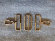 Zestaw karabińczyków to paska do torby szer. 5cm kolor złoty NOWY