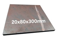 Blacha stalowa formatka płaskownik z blachy 20mm 80x300mm