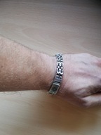 BRANSOLETKA Męska Srebrna SREBRO 46,6 gr pr 925 11mm/22cm Bransoleta