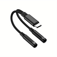 adaptera do słuchawek 2 w 1 typu usb C