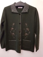 ICIE CARDIGAN SWETER R.L /XL WEŁNIANY SWETR KHAKI