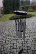 DZWONKI WIETRZNE METALOWE DREWNIANE DEKORACJA WISZĄCA 60cm.