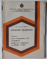Analizator galwaniczny Instrukcja obsługi