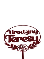 topper na tort dekoracja RÓŻNE KOLORY PERSONALIZACJA!!!