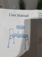 Taboret ławka inwalidzka do wanny prysznica regulowany