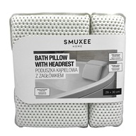 PODUSZKA KĄPIELOWA DO WANNY Z ZAGŁÓWKIEM I PRZYSSAWKAMI BIAŁA