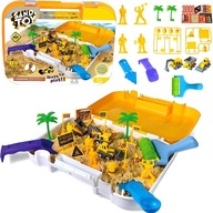 PIASEK KINETYCZNY 1KG PLAC BUDOWY MASZYNY FOREMKI DUŻY ZESTAW DLA DZIECI 3+