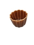 Ozdobny kubeczek naczynie ceramiczne 8 x 7 cm Brązowe