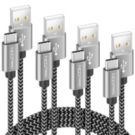ZESTAW KABLI USB 4 SZTUKI Nylonowy Kabel USB-C deleyCON - 0,5m 1m 2m 3m