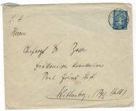 Litwa 1934 Koperta Znaczek 292 Niemcy krzyż godło herb