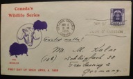 !! ZWIERZĘTA - KANADA 1955 - KOPERTA FDC - STAN BDB !