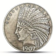 Moneta Kolekcjonerska Głowa Indianina w pióropuszu