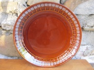 BRĄZOWY Talerz/Patera na ciasto_Porcelit PRUSZKÓW PRL