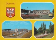 OBORNIKI - RYNEK - ZAKŁADY METALPLAST - POMNIK BOHATERÓW II WŚ - HERB