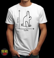 KOSZULKA KRÓLIK KACZKA WYKRES ŚMIESZNA DLA FACETA BIAŁA M