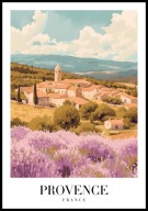 A2 PLAKAT PROWANSJA FRANCJA PROVENCE FRANCE LAWENDA PROWANSALSKIE MIASTO