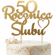 TOPPER NA TORT PERSONALIZACJA ROCZNICA 20 30 40 ŚLUBU DEKORACJA