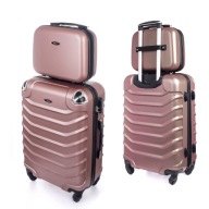 ZESTAW RGL 2w1 ŚREDNIA WALIZKA PODRÓŻNA + KUFEREK BAGAŻ ORGANIZER