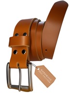 Pasek męski skórzany skóra naturalna klamra stal nierdzewna stainless steel