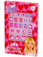 TIPSY SZTUCZNE PAZNOKCIE DLA DZIECI Samoprzylepne 24 szt.