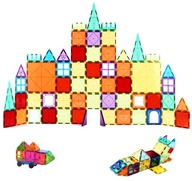KLOCKI MAGNETYCZNE KONSTRUKCYJNE DUŻE MAGNETIC TILES ZESTAW XXL DLA DZIECI