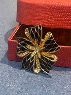 VINTAGE ZŁOTA BROSZKA Z KRYSZTAŁKAMI