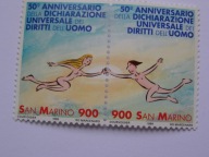 San Marino - 50 lat Deklaracji Praw Człowieka - Mi. 1803-04 ** para