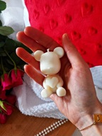 Handmade świeczki sojowe w kształcie misia z sercem prezent upominek