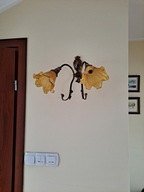 kinkiet mosiądz i szkło