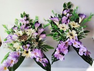 Komplet Cmentarz Kalie-Klematisy Fiolet Ecri Stojący