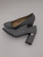 Czółenka szachownica czarno białe Krisko R.40