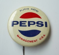 PEPSI - odznaka PRL - PIJCIE PEPSI - Management USA