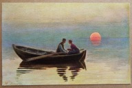 POCZTÓWKA - HANS BRASEN - WIECZORNE SŁOŃCE - malarstwo duńskie