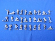żołnierzyki PRL 1:72 Obsługa lotniska 30 sztuk