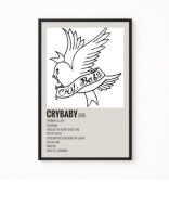 Plakat A4 z ramką LIL PEEP "CRYBABY" 21x29,7cm