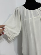 247 kremowa włoska mgiełka delikatna plisowany dekolt zwiewna luźna FLOYD S