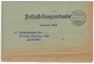 Potwierdzenie odbioru 1917 Chałupki Racibórz Rudys