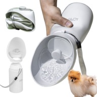 BUTELKA NA WODE DLA PSA BIDON Z MISKĄ POIDŁO SKŁADANE TURYSTYCZNE 0,55 L