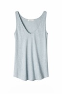 Samsoe Samsoe Bliss Tank top bawełniany błękitny minimalistyczny S