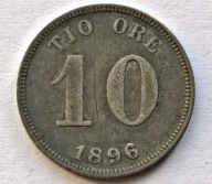 SZWECJA 10 ORE 1896 / srebro