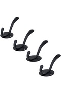 Wieszak, haczyk podwójny czarny, samoprzylepny lub do wiercenia 4 szt.