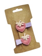 Mini spinki do włosów pierwsza spinka spineczki boho truskawki truskawka